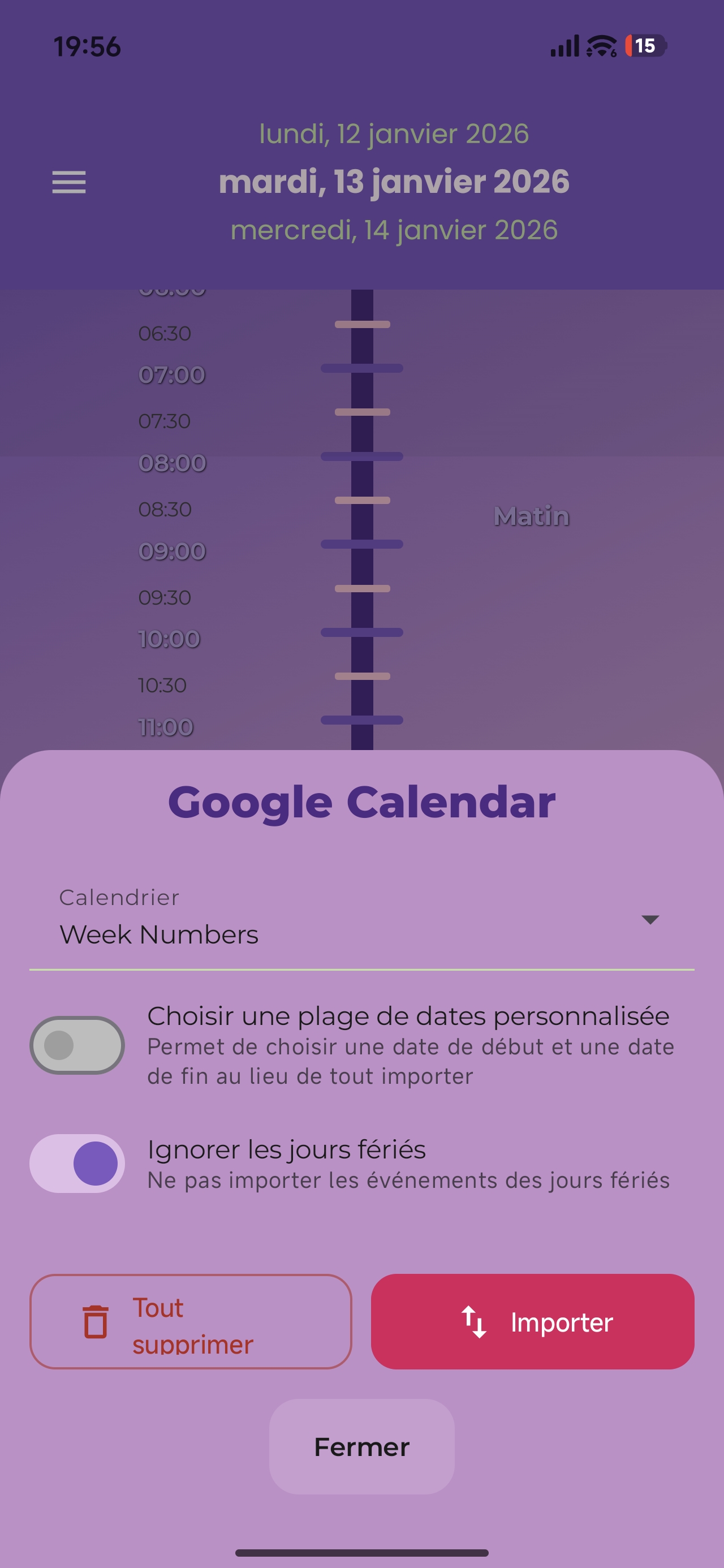 Calinedar — Détail événement
